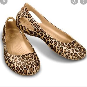 Crocs Women’s Kadee Leopard Print Ballet Flat